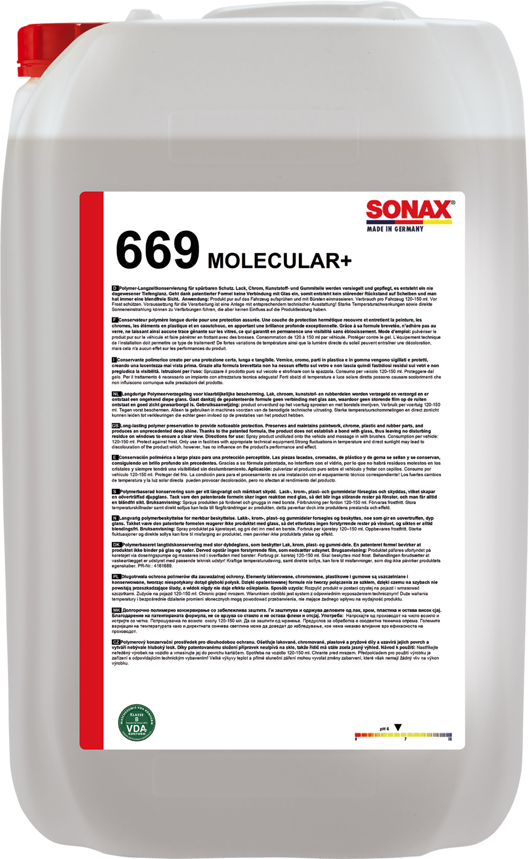 SONAX Molecular+ InteliWash, Tīrīšanas līdzeklis