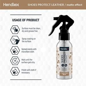 HENDLEX SHOES PROTECT LEATHER – SHINE EFFECT 100ml - Ādas apavu aizsardzības līdzeklis (spīdīgs)