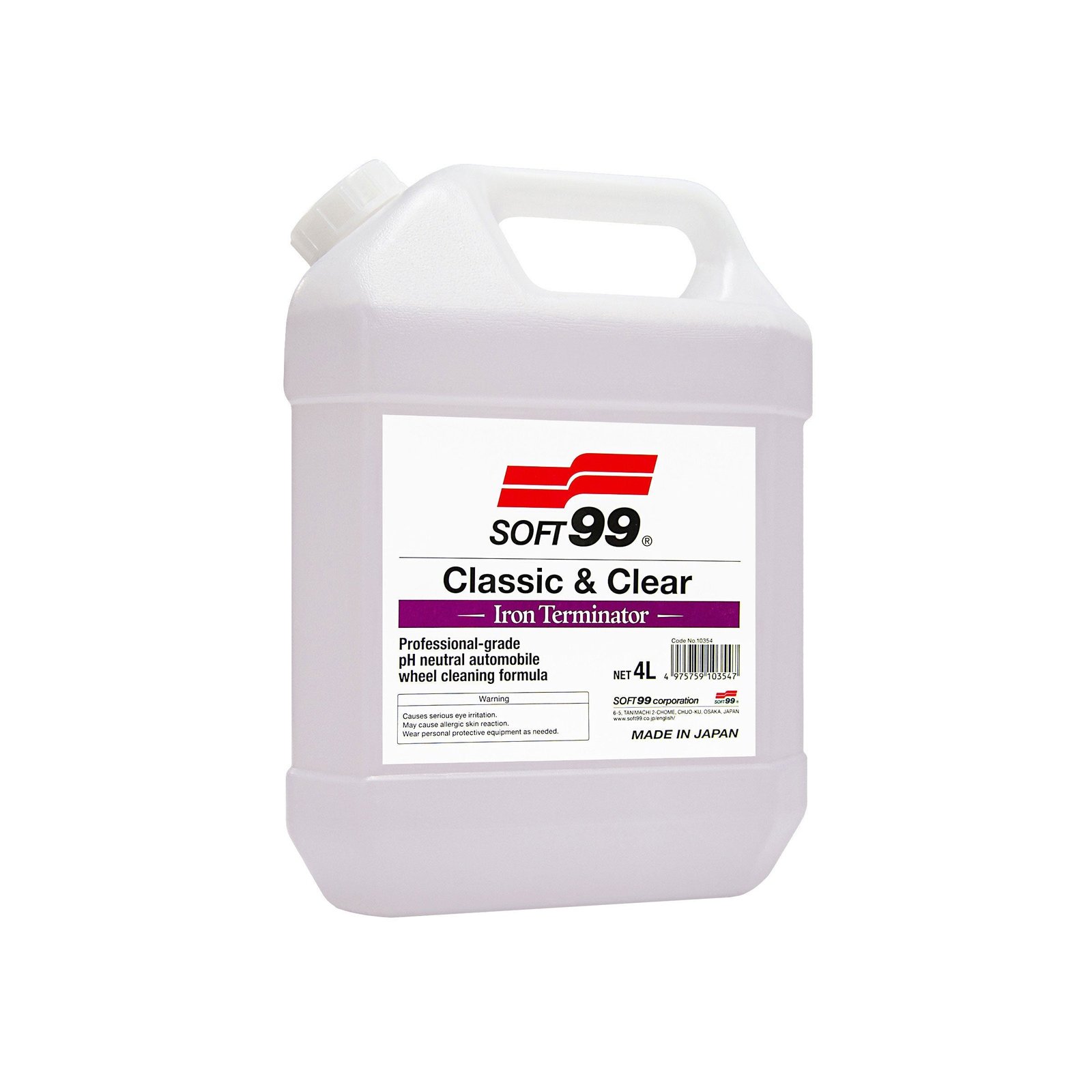 SOFT99 Iron Terminator - disku un dzelzs daļiņu tīrīšanas līdzeklis, 4L