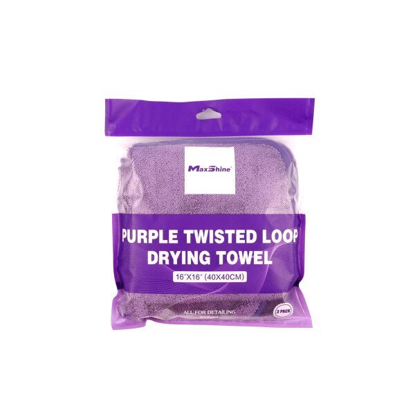 MAXSHINE TWISTED LOOP DRYING TOWEL 40x40cm 3pcs - Mikrošķiedras lupata žavēšanai, 3 gab.