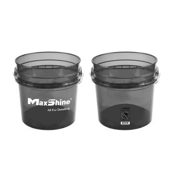 MAXSHINE WASH BUCKET TRANSPARENT GREY 13L - Auto mazgāšanas spainis