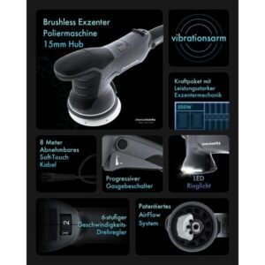 CHEMICALWORKZ DA15 PRO BRUSHLESS ORBITAL POLISHER - Orbitāla pulēšanas mašīna