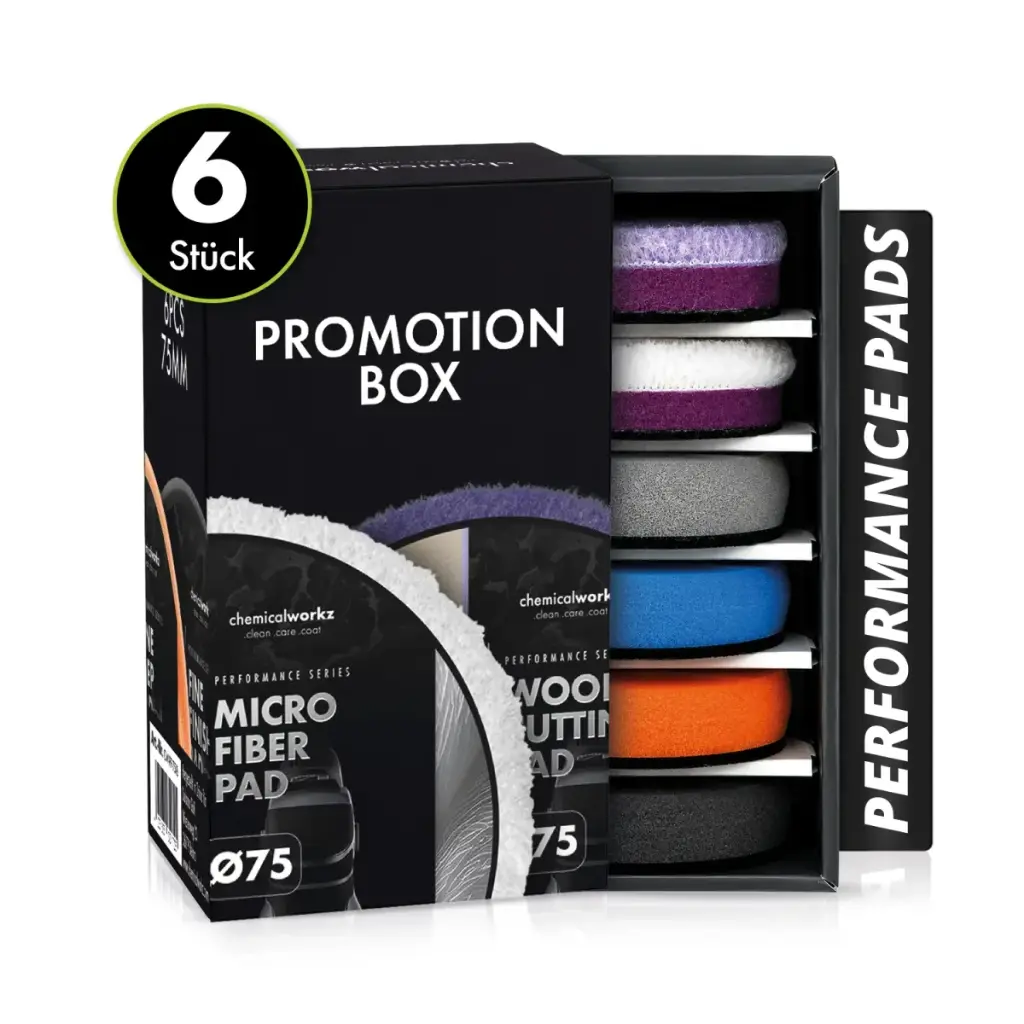 CHEMICALWORKZ PERFORMANCE PADS PROMOTION BOX 6pcs 75mm Pulēšanas ripu komplekts
