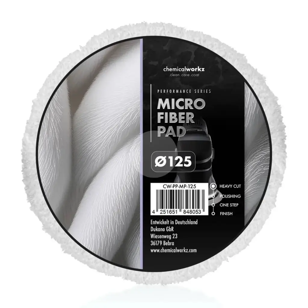 CHEMICALWORKZ MICROFIBER PERFORMANCE PAD Mikroškiedras pulēšanas ripa - 125mm
