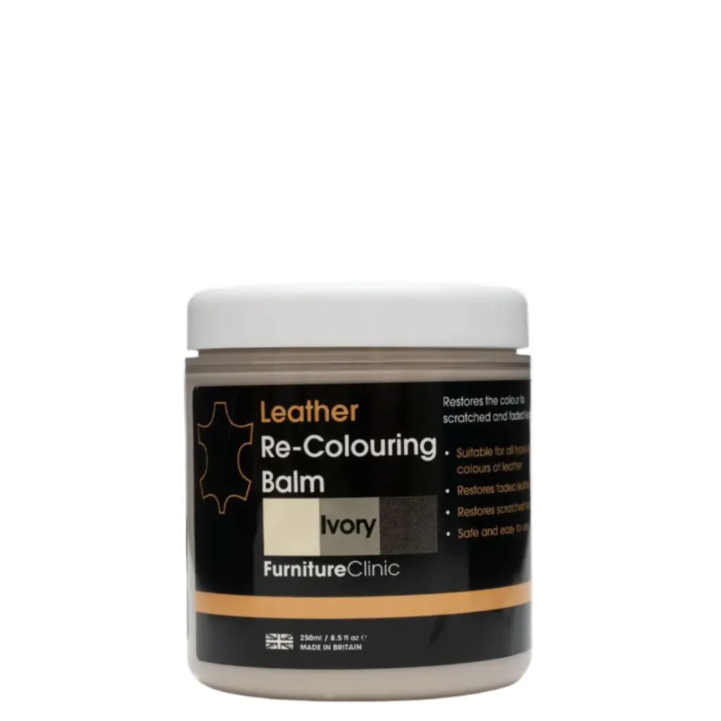 FURNITURE CLINIC LEATHER RE-COLOURING BALM 250ml Ādas krāsošanas balzams - 250ml, Ziloņkaula