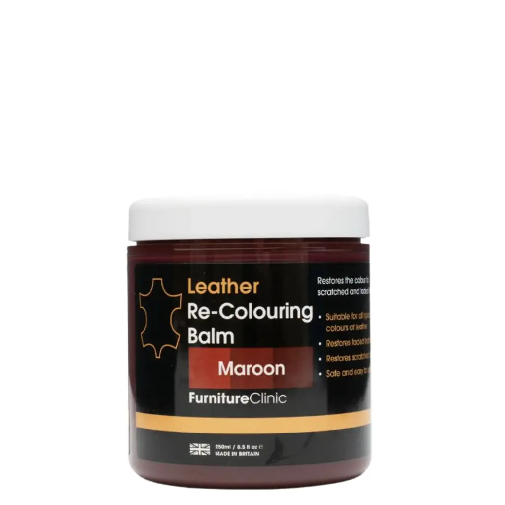 FURNITURE CLINIC LEATHER RE-COLOURING BALM 250ml Ādas krāsošanas balzams - 250ml, Maroon