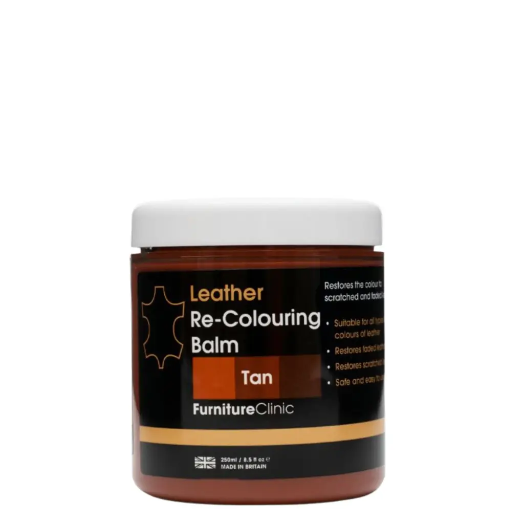 FURNITURE CLINIC LEATHER RE-COLOURING BALM 250ml Ādas krāsošanas balzams - 250ml, Dzeltenbrūna
