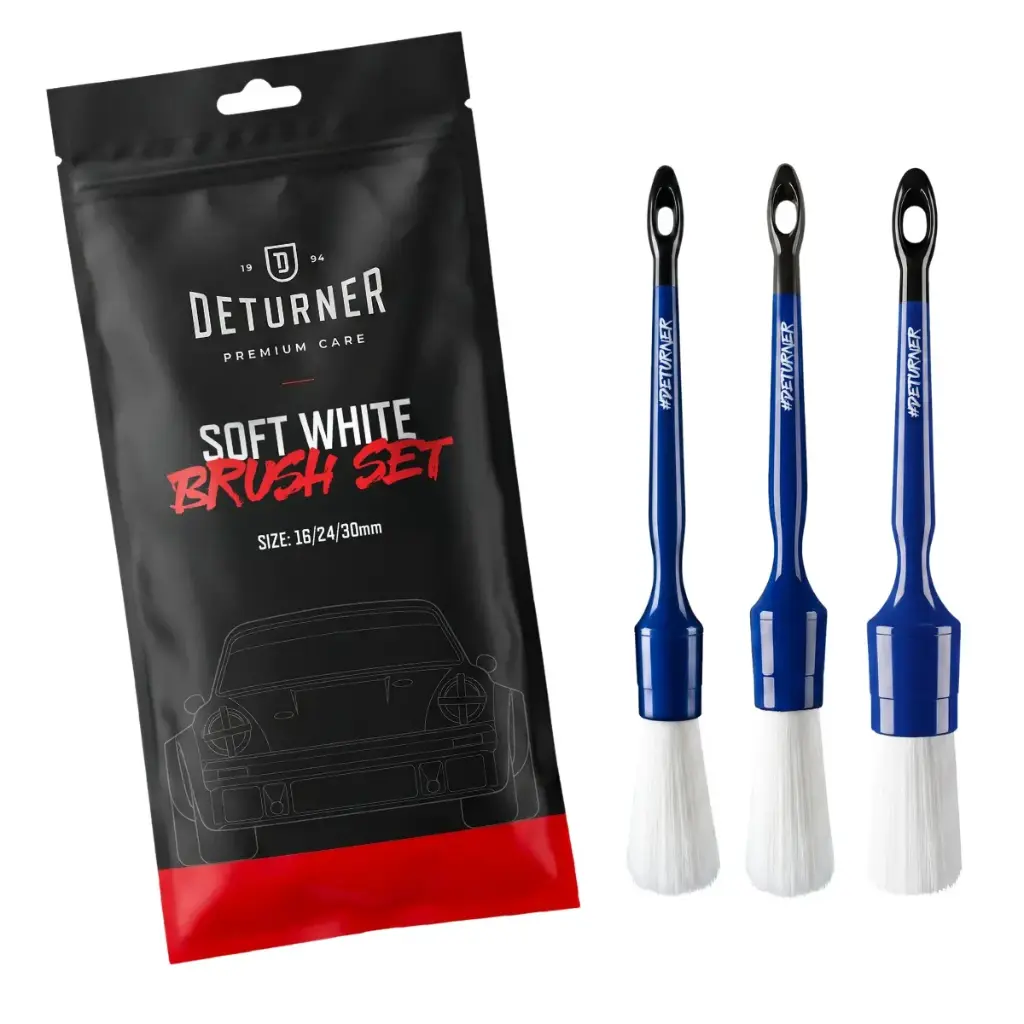 DETURNER SOFT WHITE BRUSH SET 16/24/30mm Autokopšanas otu komplekts