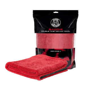BLEND BROTHERS Baddie Red-Gray Double Twist Drying Towel 1200gsm - 1pcs - mikrošķiedras žāvēšanas dvielis