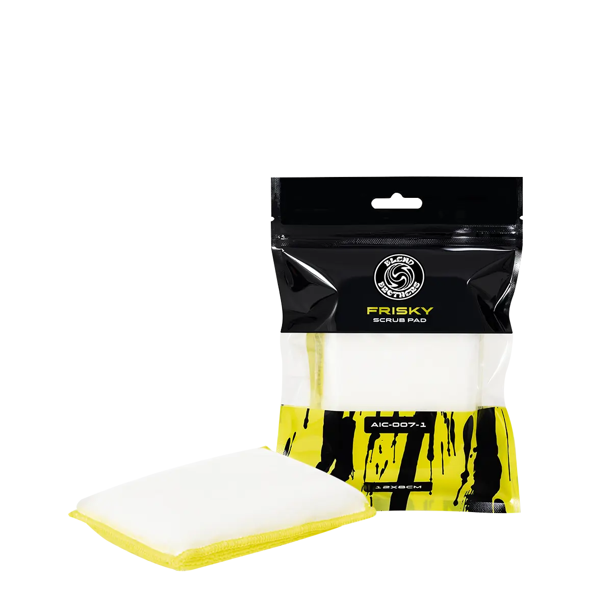 BLEND BROTHERS Frisky Yellow Scrub Pad - Yellow 1pcs - salona tīrīšanas sūklis