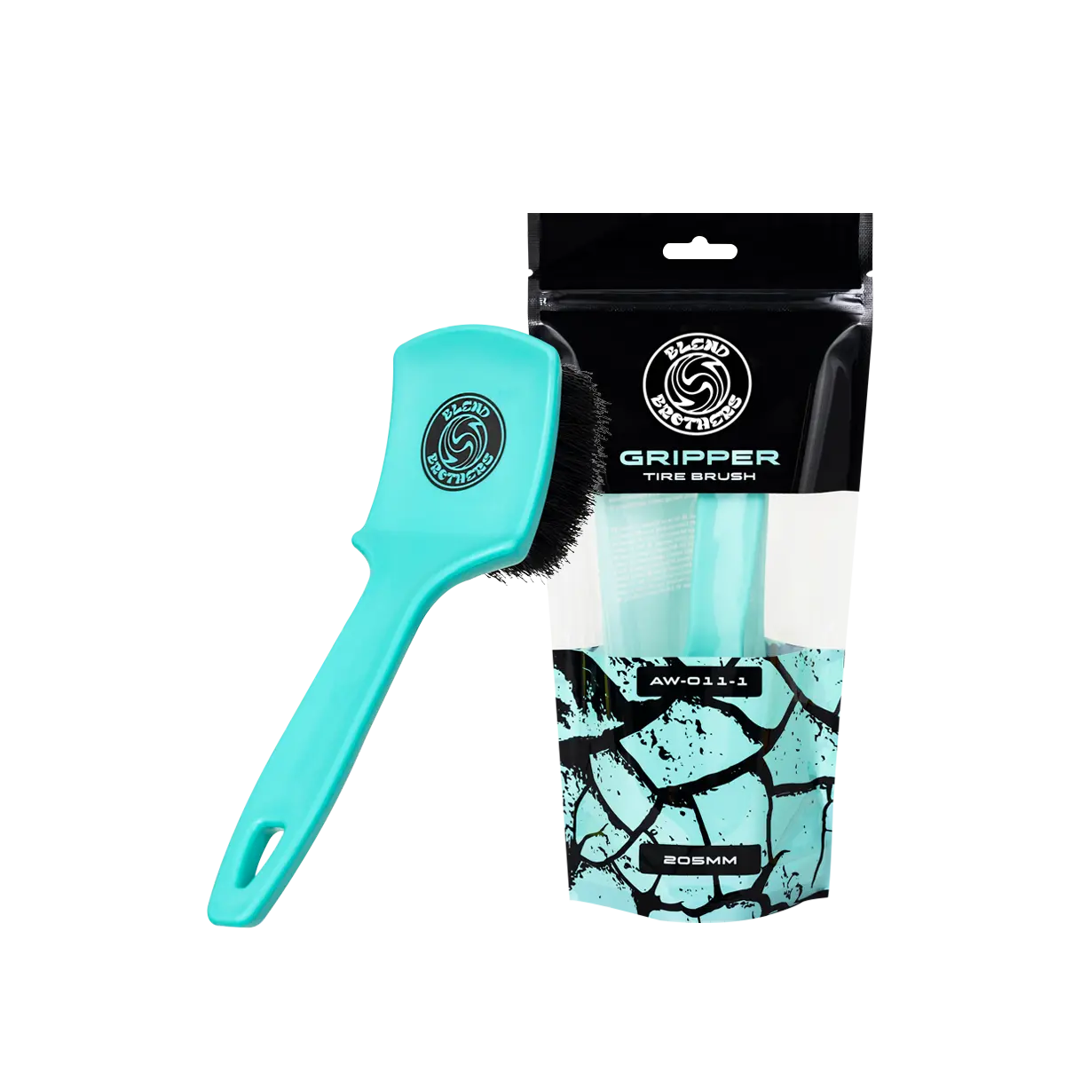 BLEND BROTHERS Gripper Turquoise Tire Brush - 1pcs - disku un riepu birste