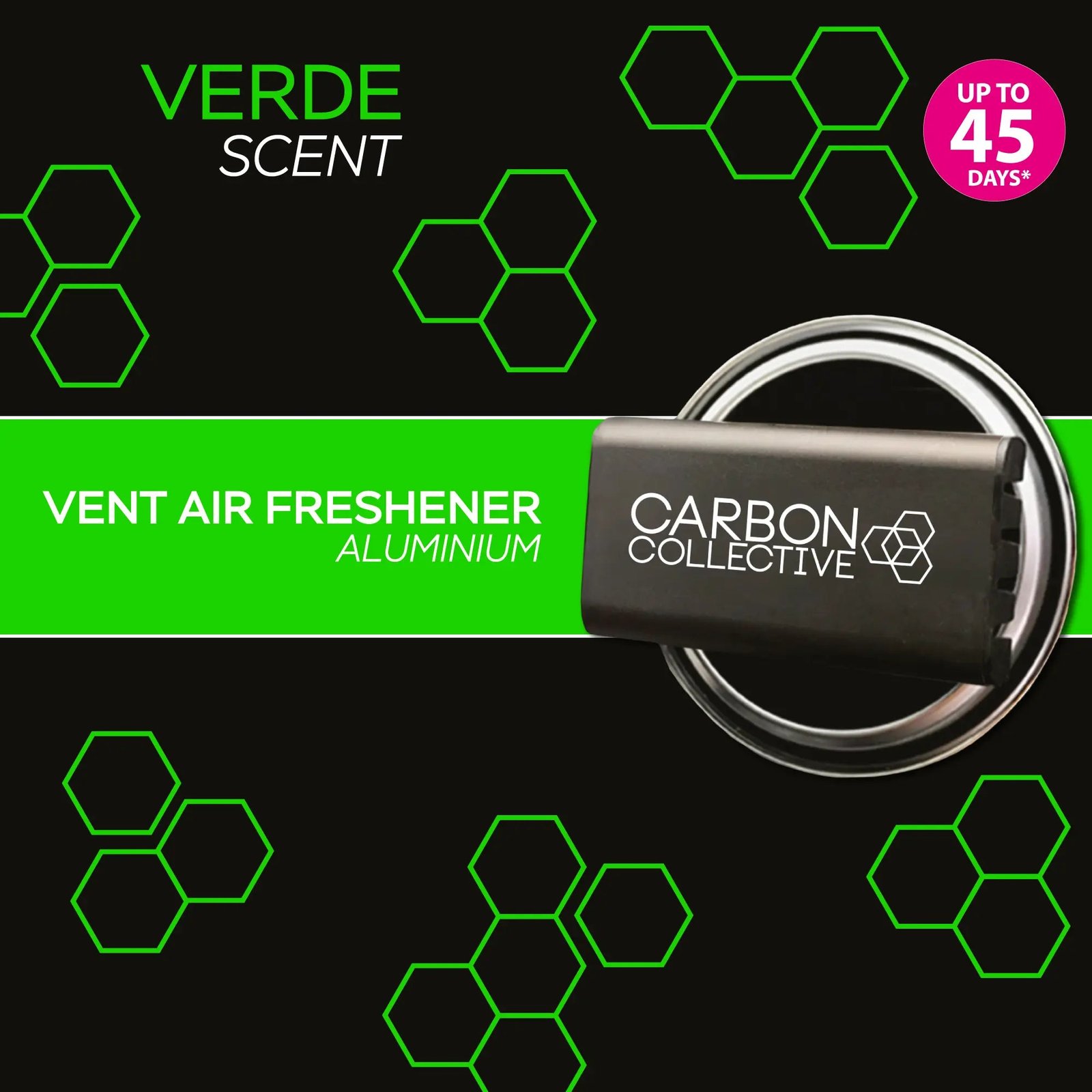 Carbon Collective Aluminium Air Vent Fresheners - Essence Holder + Scent - aprīkojuma organizators