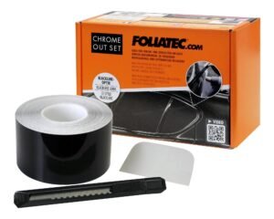FOLIATEC Chrome Out Set (Black Glossy) - 5cm x 15m - aizsargplēve